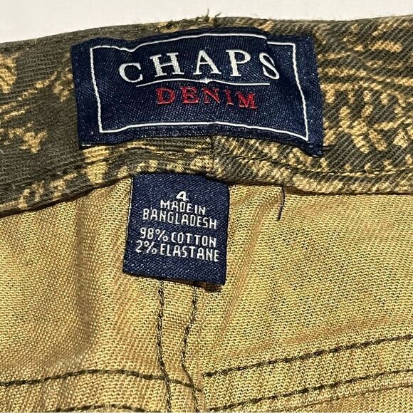 Chaps Women's Jeans Green and tan Paisley Size 4 - Picture 9 of 9